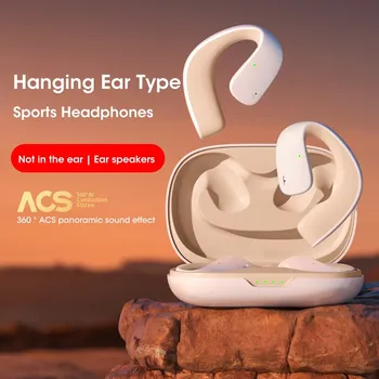 Беспроводные наушники TWS с костной проводимостью Bluetooth 5.3, музыкальная гарнитура с шумоподавлением, Спортивные звонки HD Для мужчин и женщин, подарок