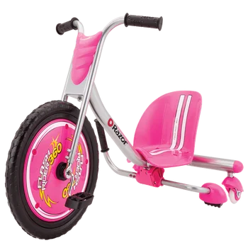 Трехколесный велосипед FlashRider 360 с искрами - Розовый, Переднее колесо 16 дюймов, Мотодельтаплан со сварной стальной рамой, Игрушка для детей в возрасте от 6 лет и старше, Unise
