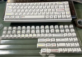 1 Комплект Белых Колпачков Для клавиш Awaken Theme Для Механической клавиатуры MX Switch с Подкладкой Из ПБТ-красителя, Колпачки для клавиш с Вишневым Профилем
