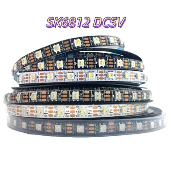 SK6812 DC5V RGBW Светодиодная лента 4 в 1 Аналогичная WS2812B 30/60/144 светодиодов/Пикселей/M С индивидуальной адресуемой микросхемой IP30/IP65/IP67