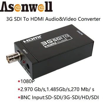 SDI-HDMI Конвертер Аудио-Видео BNC-HDMI Адаптер HD SD/HD/3G SDI-HDMI 1080P при 60 Гц Подключи и играй для монитора HDTV