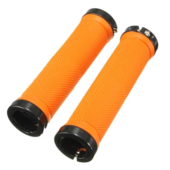 1 Пара ручек для велосипеда MTB BMX, ручки для руля велосипеда, оранжевые