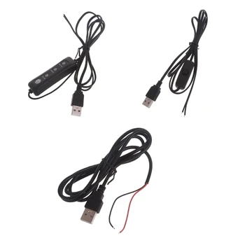 5V USB DIY Пайка Шнура Питания для 5V светодиодных Ламп Вентиляторов Камер Прямая Поставка
