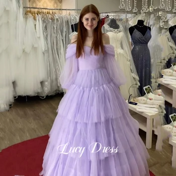 Lucy Лавандово-фиолетовые элегантные вечерние платья для женщин, роскошное женское вечернее платье, женское элегантное роскошное вечернее платье для встречи выпускников