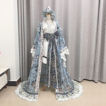 Аниме Touhou Project Saigyouji Ююко Платье в стиле Лолиты, Великолепный повседневный наряд, костюм для Косплея, Женский костюм на Хэллоуин, Бесплатная доставка, Новинка 2020.