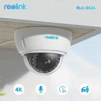 Reolink 4K PoE 8MP IP-камера видеонаблюдения с 5-Кратным Оптическим Зумом для Обнаружения человека/Автомобиля IK10 Взрывозащищенные Наружные Камеры Безопасности