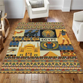 Древнеегипетская мифология, Культура, 3D принт, Коврик для пола, нескользящий коврик, Столовая, гостиная, Мягкий ковер для спальни