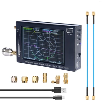 Новый GS400 4,0 дюймовый дисплей 3 ГГц NanoVNA V2 Pro Векторный сетевой анализатор HF VHF UHF Антенный анализатор 2000 мАч Батарея