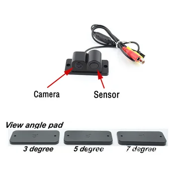 ANSHILONG Угол обзора 170 градусов HD Водонепроницаемая автомобильная камера заднего вида с радарным датчиком парковки 2 в 1