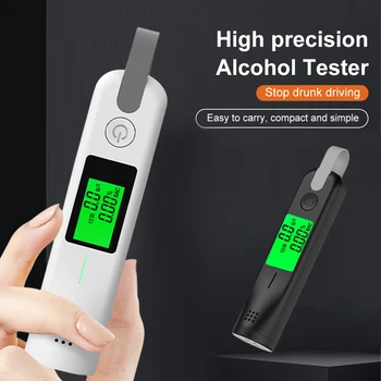 Бесконтактный портативный Алкотестер, высокоточный тестер алкоголя, брелок для ключей, перезаряжаемый светодиодный дисплей, Тестер дыхания со светом и звуком