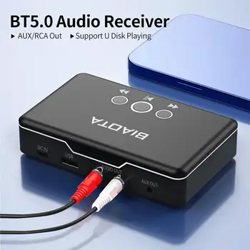 Беспроводной Bluetooth V5.0 Адаптер аудиоприемника для мобильного телефона, планшетного компьютера, телевизора, поддержка автомобильного аудио без потерь качества звука