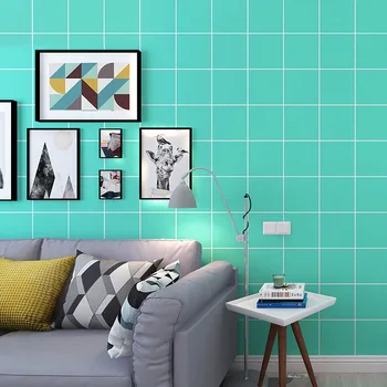 Papel De Parede 3D Современный Кубический геометрический рулон обоев для детской комнаты, настенное покрытие, Голубые мозаичные обои для стен, гостиная