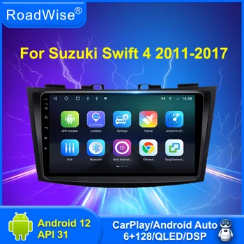 Дорожный 8 + 256 Android 12 Автомобильный Радиоприемник Для Suzuki Swift 2011-2017 Мультимедиа Carplay 4G Wifi Navi GPS DVD 2 DIN Авторадио Стерео