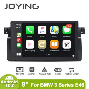 Joying 9 Дюймов Автомобильный Радиоприемник Стерео Android 10 Головное устройство GPS Naviagtion 4G Carplay Для BMW E46 Поддержка Резервной Камеры DVR OBD2 SWC