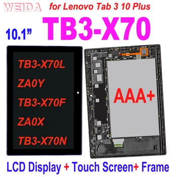 10,1 ”Для Lenovo Tab 3 10 Plus TB3-X70 TB3-X70L ZA0Y TB3-X70F ZA0X TB3-X70N ЖК-дисплей с Сенсорным экраном, Дигитайзер В Сборе, Рамка