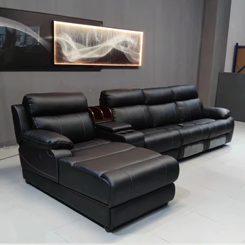 Испытайте максимальный Комфорт с комплектом диванов MINGDIBAO из итальянской натуральной кожи с электроприводом для сидения с Электроприводом для кинотеатра