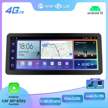 Prelingcar 12,3“Для KIA SELTOS 2020 Представит автомобильный монитор Android 12 128G Carplay RDS GPS Со Встроенным 2din Радио DVD-плеером 5.1 DST
