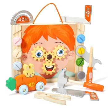 Винтовая игрушка Монтессори, блок для сборки и разборки улыбающегося лица, Развивающая игрушка для детей, игрушка для координации рук и глаз