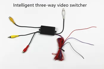 Трехканальный блок видеоконтроллера автомобильной камеры (автоматический переключатель автомобильного видео) для управления задними/боковыми или фронтальными камерами DVD/видеомагнитофона