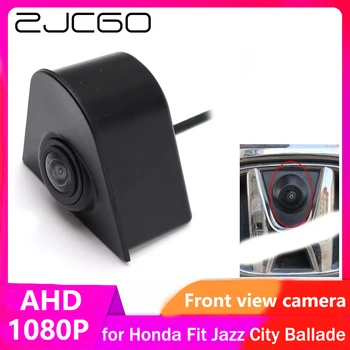 ZJCGO AHD CVBS 1080P 170 ° Парковочная камера с ЛОГОТИПОМ автомобиля и видом спереди для Honda Fit Jazz City Ballade