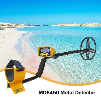 MD6450 Подземный металлоискатель Pro MD-6450 Gold Detector Водонепроницаемая катушка для отображения данных на большом расстоянии и функция подсветки сзади