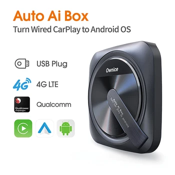 Carplay Ai Box 4G LTE Видео Android Автоматический Беспроводной Адаптер Мультимедийная Система Автомобильное РАДИО GPS для Spotify HYUNDAI Palisade Venue