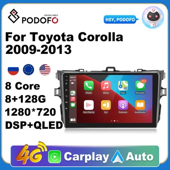 Podofo Android 10 Автомобильный Радиоприемник 9 Дюймов 2Din Автомобильный стерео Для Toyota Corolla Мультимедийный Плеер Carplay WIFI GPS HIFI