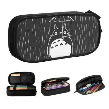Kawaii My Neighbor Totoro Studio, аниме-пеналы для девочек и мальчиков, Большая сумка для хранения карандашей манги Хаяо Миядзаки, канцелярские принадлежности