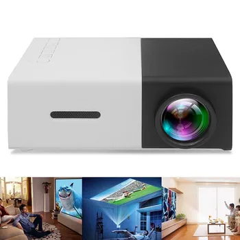 YG300 Мини Светодиодный Проектор 400-600LM 3,5 мм Аудио 1080P Видео 320x240 Пикселей HDMI USB Проектор Домашний Медиаплеер Четыре разъема