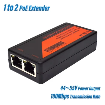 PoE Extender 2 Порта 100 Мбит/с для Poe-камеры со стандартным портом IEEE 802.3af Максимальное расширение передачи 120 м для Ip-камеры