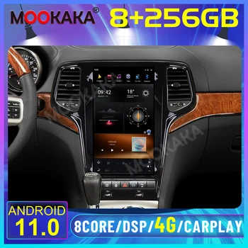 Android 11 8 + 256 ГБ Tesla Стиль 2din CarPlay Для Jeep Cherokee 2010-2020 Авто Радио Мультимедийный Рекордер Плеер Навигация GPS