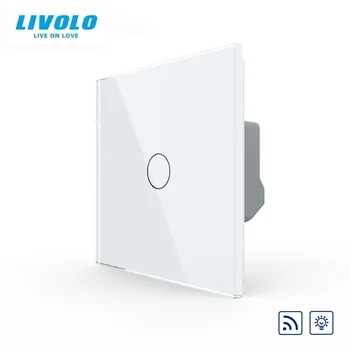 Новый Выключатель Европейского стандарта Livolo, VL-C701DR-11, Умный Выключатель, Панель из Хрусталя, Пульт дистанционного управления переменного тока 220 ~ 250 В и настенный выключатель с диммером