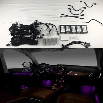 21 цвет Для Audi A6 C7 C7 PA A7 2012-2018 MMI control Внутренний светодиодный рассеянный свет Атмосферный Свет дверной светильник для ног оригинальный