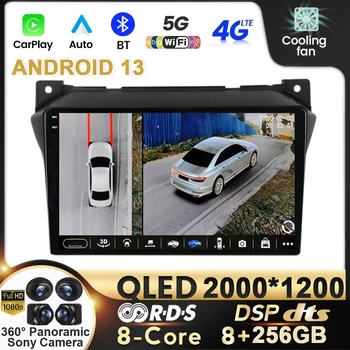 Android 13 для Suzuki Alto 2009-2016 Автомобильный мультимедийный светодиодный экран, Стереовидеоплеер, GPS-навигация, радио, 360 Камера, FM BT