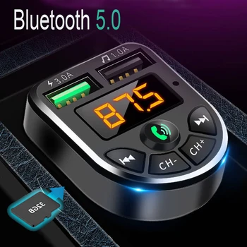 Bluetooth5.0 MP3-плеер Беспроводной аудиоприемник с двумя USB 3.1A, быстрое зарядное устройство версии 5.0 и EDR, быстрое зарядное устройство, портативный аудиоаксессуар