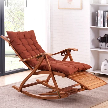 Домашнее бамбуковое кресло-качалка, пляжный диван, обеденный перерыв на открытом воздухе, складное кресло-качалка для пожилых людей, дистанционное кресло с откидной спинкой