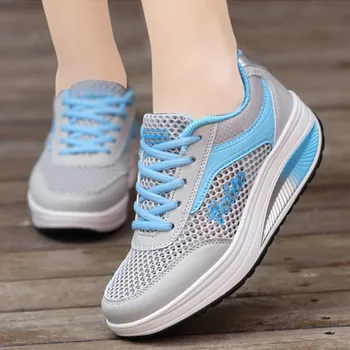 Женская спортивная обувь, повседневная обувь, дышащие сетчатые кроссовки для бега, спортивные кроссовки на воздушной подушке, теннисные туфли
