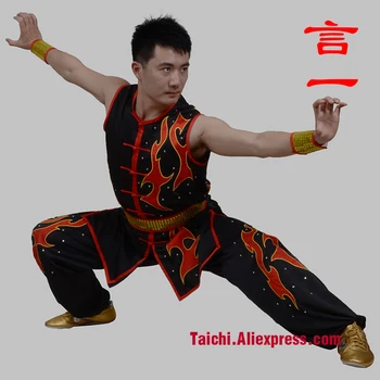 Flames O Nanquan Acrobatics Performance Clothing Мужская одежда Changquan Uniform Одежда на заказ Обратите внимание На свой рост и вес