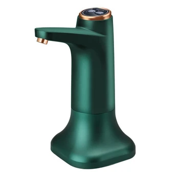 Электрический насос для бутылок с водой с базовым USB-диспенсером для воды Портативный автоматический дозатор для бутылок с ведром для воды - зеленый
