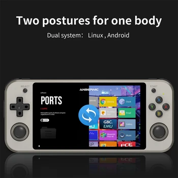 Портативная игровая консоль Android Linux с двойной системой, 5,36-дюймовый IPS-экран, 256 ГБ, 30000 бесплатных игр для psp/ps1/mame, поддержка WiFi