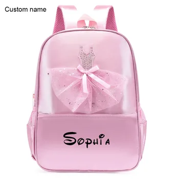 Пользовательское название: Балетный танцевальный рюкзак для маленьких девочек, Балетная сумка для танцев, Персонализированная танцевальная сумка для малышей, гимнастическая сумка для хранения