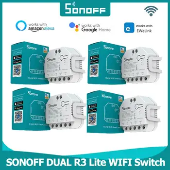 SONOFF DUALR3/DUAL R3 LITE WiFi Switch 2 Банды Модуль двойного релейного переключателя Через eWeLink Alexa Google Home 2 Банды Smart Control