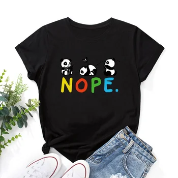 Ленивая панда, женская модная креативная математическая одежда с короткими рукавами, уличные топы в стиле хип-хоп с круглым вырезом, женская футболка