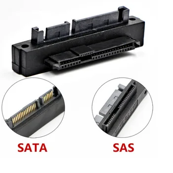 90 градусов SFF-848 SAS с 22 контактами на 7 + 15 P SATA HDD, адаптер для жесткого диска, конвертер Женский в мужской