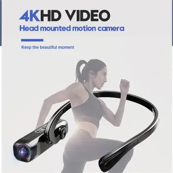 Видеокамера T198 4K Wifi, цифровая видеокамера с головным креплением, батарея 2200 мАч, Водонепроницаемые камеры для видеоблогинга IP65, Носимые на голове