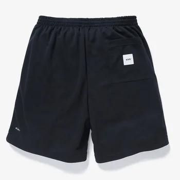 Повседневные укороченные брюки с вышивкой WTAPS 23SS, летние модные японские спортивные свободные черные шорты, мужские прямые брюки