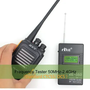Счетчик частоты 50 МГц-2,4 ГГц Портативный Ручной радиотестер RK560 DCS CTCSS RK-560 Частотомер