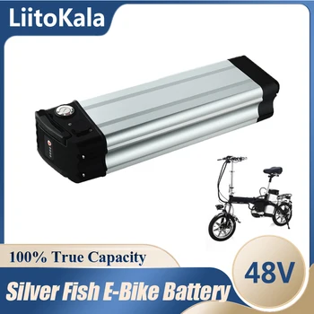 LiitoKala 36V 48V Silver Fish Battery 10Ah 12Ah 15Ah 20Ah Аккумулятор Для Электровелосипеда LiitoKala 36V 48V Для Комплектов Электровелосипедов Bafang Motor Мощностью 500 Вт