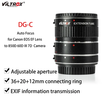 Viltrox DG-C Переходное кольцо для объектива с автофокусом AF Макро Удлинитель для Canon EOS EF Объектив DSLR камеры 850D 60D III 7D II 80D