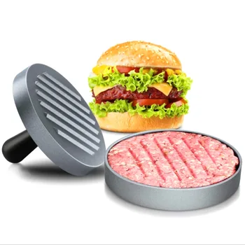 1 комплект высококачественной круглой формы для гамбургеров из алюминиевого сплава, пресс для мяса для гамбургеров, барбекю для говядины, пресс для мяса для бургеров, кухонная форма для еды